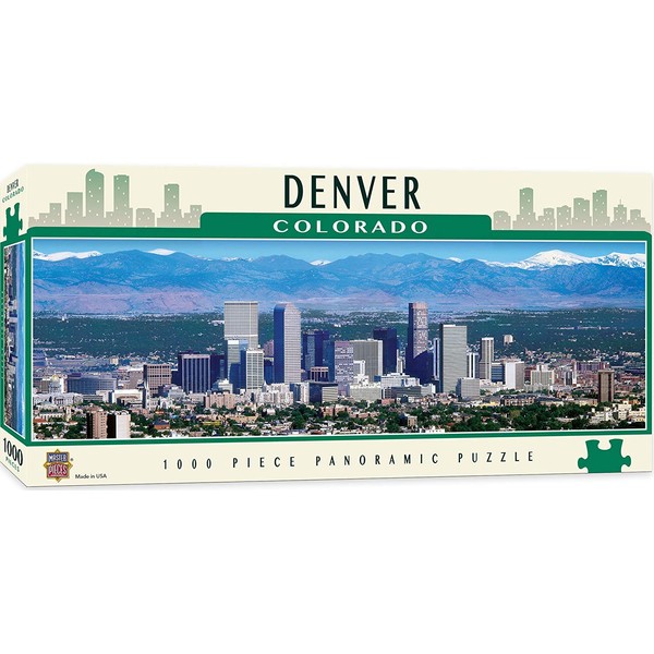 MasterPieces Cityscapes Panoramic Jigsaw Puzzle, Downtown Denver, Colorado, Photographs by Stephen Gjevre, 1000 Pieces
