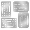 4 PCS Eraser Shield Stainless Steel Drawing Template Shield Drafting