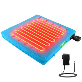 Heated Seat Cushion Cordless Rechargeable Stadium Seat Pad Portable Bleacher Cushion for Outdoor Sports, Camping, Fishing, Home with 3 Heat Settings (Large & Blue)