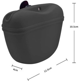 Dog Snack Pouch, Dog Training Goods, Walking Supplies, Doggy Buddy Treats Pouch, Convenient to Open and Close, Easy to Carry, For Going Out, Dog Training, Walking, Black