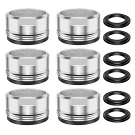 BuxiuGK 6 Pieces Tap Aerator 24mm Male,Faucet Filter Replacement with Gasket Anti Splash Water Saver Spout Filter for Kitchen Bathroom