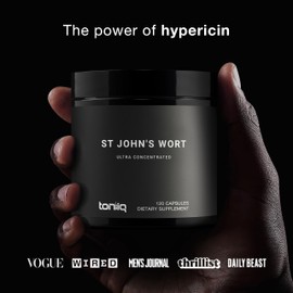 1,000mg Ultra High Strength St. John's Wort Capsules (Non-GMO) - 7X Concentrated Extract - 0.3% Hypericin - Highly Purified and Bioavailable - 120 Capsules