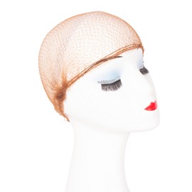 WeKen - Red para el pelo (50 unidades, malla elástica, invisible, para hacer moños, reutilizables, elásticos, para mujeres, bailarinas, bailarinas y alimentos, 50 cm), color marrón claro