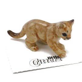 Little Critterz Cougar Cub "Renegade" Animal - Miniature Porcelain Figurine