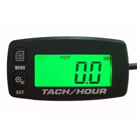 Tach/hour Digital Tachometer Hour Meter w/ Max RPM Recall 2/4 Stroke Waterproof pwc jetski