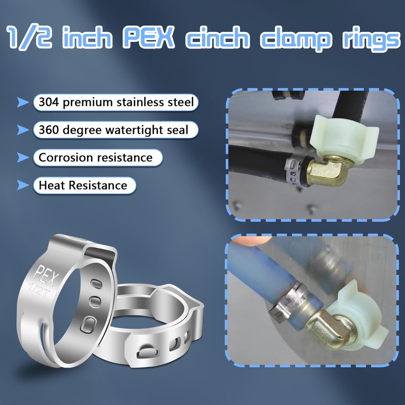 Boltigen 1/2" PEX Swivel Elbow Faucet Connector (5-Pack) with 1/2"