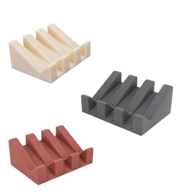 Self-Draining Bathroom Soap Dish Holder Grey 2ea