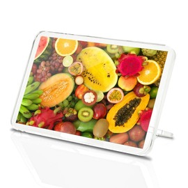 Classic Rectangle Magnet with Stand - Tropical Fruit Salad Diet Healthy - Fridge Locker Office Whiteboard Toolbox #52305