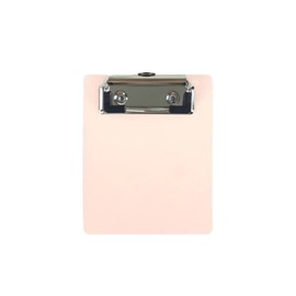 R/K Mini Clipboard with Hook, Compact, Cute, 5 Colors Variation, Beige/Purple/Green/Blue/Milky White (Beige)
