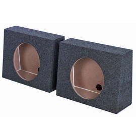 QPower QTW10 Single 10" Sealed Car Audio Subwoofer Sub Box Enclosures (2 Pack)
