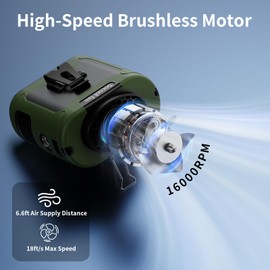 Socool 10000mAh Portable Waist Fan Clip On Personal Fans Rechargeable, 67H Cooling Wearable Belt Shirt Fan with 5 Speed Wind Adjustable & LED Light, Hanging Neck Fan for Outdoor Jobsite Camping