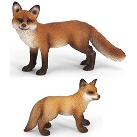 Schleich Red Fox and Kit Animal Playset 2 Figures 14648 14649