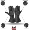 Hugger Men's Lined Gauntlet Water Resistant Leather Motorcycle Riding Gloves
