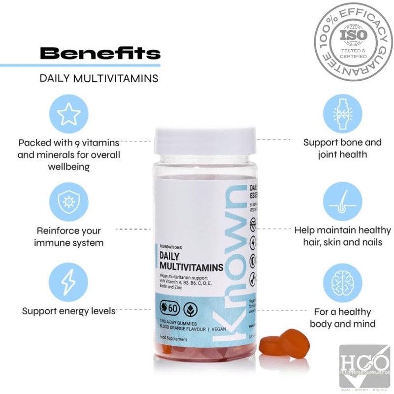 Known Tasty Daily Multivitamin Gummies - Supports Immune Health &