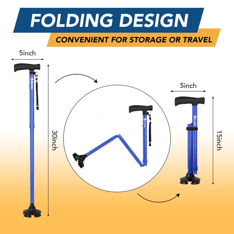 Walking Cane - Folding Canes for Women for Stability, Adjustable
