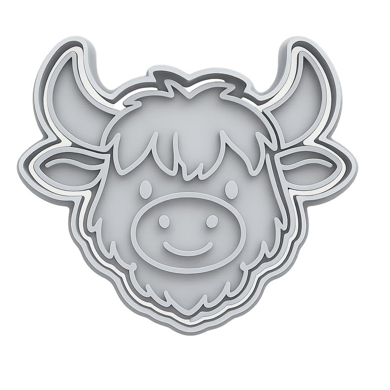 Mighty Gadget Highland Cow Head Cookie Cutter & Stamp -