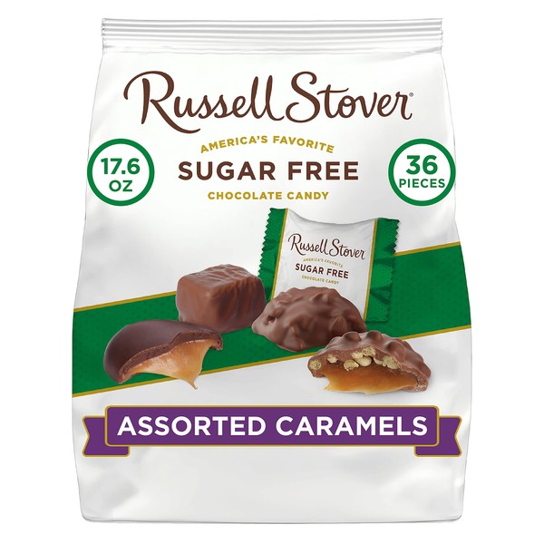 Russell Stover Sugar Free Caramel Mix Gusset Bag, 17.6 Ounce