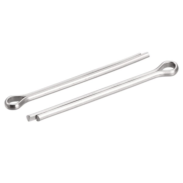 sourcing map Split Cotter Pin, 4mm x 60mm Stainless Steel