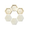 6 Pieces 6'' x 7'' Unfinished Wooden Hexagon Painting Panel