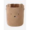 VERTBAUDET Children's Room XL Storage Basket Bear Teddy Fleece Brown