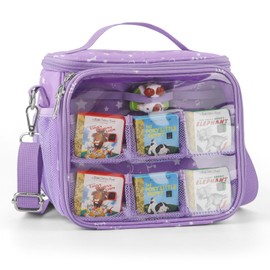 Carrying Case Compatible with Little Tikes Story Dream Machine Books Starter Set,Portable Storage Bag with Handle and Shoulder Strap for Storytime,Little Golden Book,Little Puppy Character(Purple)