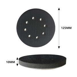 GZKTY 6 x 125 mm Velcro Sandpaper Random Orbital Sander, Shock Absorber, Padded, Eccentric Sanding Discs, 8-Hole Sanding Pad, Abrasive for Random Orbital Sander, Sander, Polishing Machine