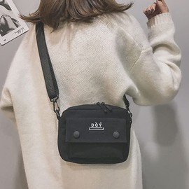 UMIYI Mini Shoulder Bag, Canvas Bag, Women's, Shoulder Bag, Crossbody Crossbody Smartphone Bag, Small, Eco Bag, School Commute, Small Items, Large Capacity, Korean Canvas Bag, Unisex, Convenient,