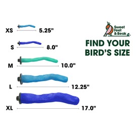 Sweet Feet and Beak Safety Pumice Perch Bird Toy - Trims Nails and Beak - Promotes Healthy Feet - Safe Non-Toxic Bird Supplies for Bird Cages - Small 8"