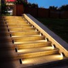 2 Set Solar Step Lights Triangle Solar Stair Light IP68