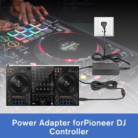 12V Power Adapter Charger Compatible with Pioneer DJ Serato DDJ-1000 DDJ1000 SRT DDJ-1000SRT DDJ-1000SRT-W 4-Channel Club Style Digital DJ Controller 12VDC DC12V 12.0V Power Supply Cord Charger PSU