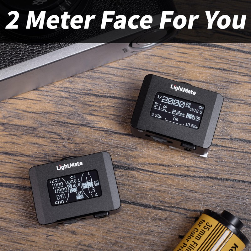 LightMate Lite 2R Light Meter Photography, 0.96in Large OLED Screen,