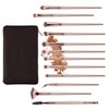 Juego de 12 brochas de maquillaje para ojos, corrector, cejas,