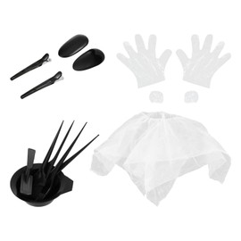 Vaguelly 11pcs Disposable Hair Coloring Set Cap Gloves and Bowl for-Home Hair Dyeing and Tinting