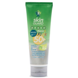 Protector solar para niños/kids/bebés fps 50+ 120 ml orgánico sin parabenos biodegradable waterproof con aloe vera olor a talco