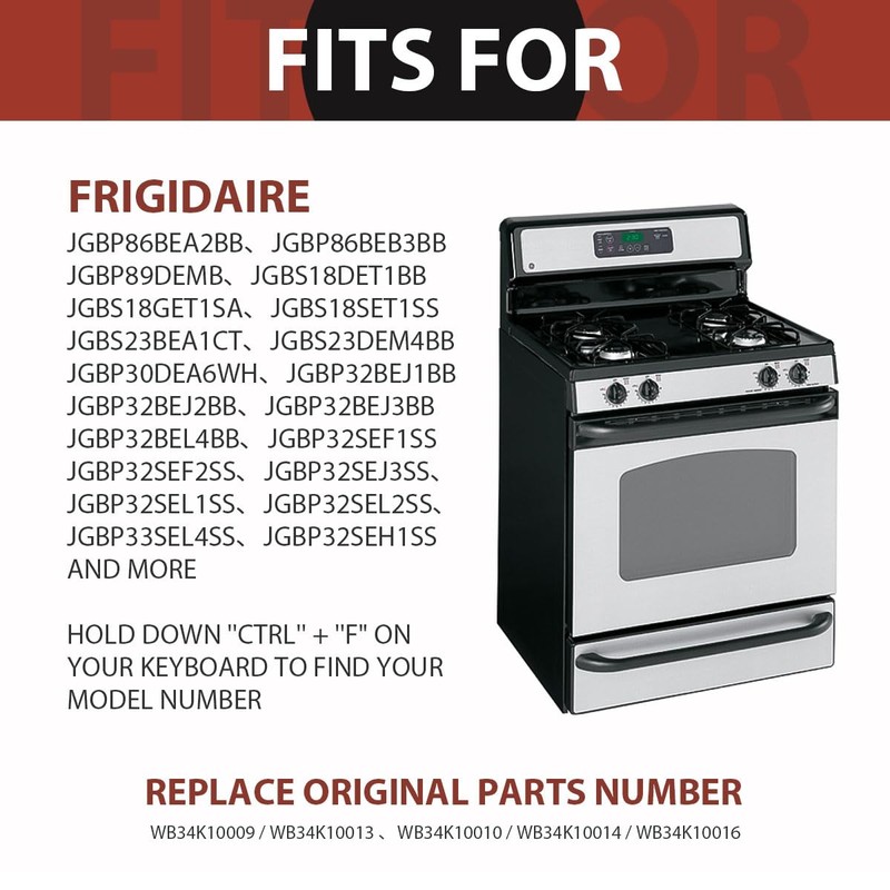 WB34K10009Right WB34K10010 Left Hotpoint Stove Drip Pans for GE Gas