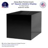 4 Pack 10 Inch Glossy Black Box Acrylic Display with