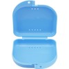 WLngtv Blue Retainer Case Mouth Guard Case Orthodontic Dental Retainer