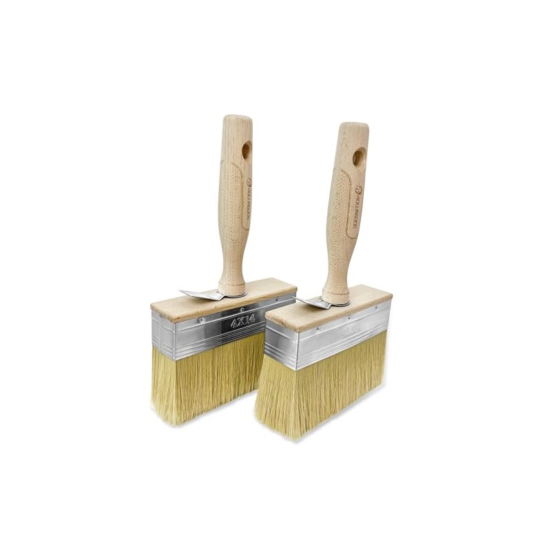 ROLLINGDOG Limewash Brush - 5.5" Deck Stain Brush Wood Handle