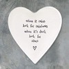 East of India Heart Coaster 'When it rains'