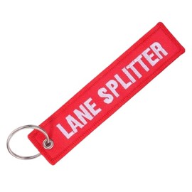 Pinstant Lane Splitter Splitting Driver Drive Track Race Racing Motorcycle Motorbike Biking Biker Car Dirtbike Keychain Key Tag Chain Fob Ring, Mixed, 5.1 x 1.2 inches