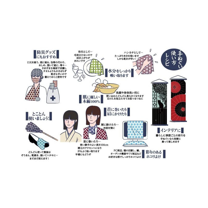 染の安坊 手ぬぐい「幟鯉 青」 本染め 綿100% 特岡 日本製 35cm×100cm