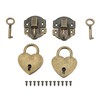 Wooden Box Padlock Set, Zinc Alloy Haspa (Bronze)