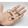 Ericotry Detachable Pull Apart Silver Key Rings Keychains-Heavy Duty Dual