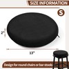 BUYUE Memory Foam Seat Cushion, Dia 13" Soft Velvet Round