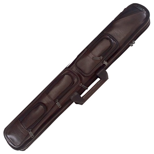Pro Series LC4 Premium Soft Brown Leather Pool Cue Case, Brown