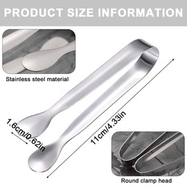 DDKY 2 Pack Sugar Toppers, Lollipop Toppers, Ice Tongs, Kitchen Tongs, Ice Cube Toppers, for Sugar Cubes, Ice Cubes, Dessert, Buffet, Party Bar, BBQ Picnic