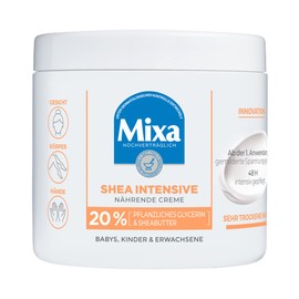 Mixa Shea nourishing cream, for face, body & hands with 20% vegetable glycerin & shea butter for very dry skin, for the whole family, nourishing & moisturizing Shea Ultra Soft, 400ml