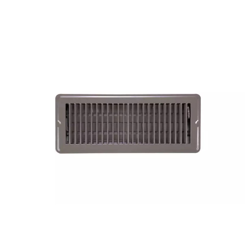 Altus Brown Steel Floor Register Vent Diffuser, Close Damper, Fits