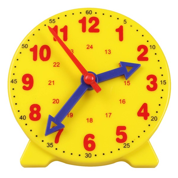 camelize Learning Clock, Time Teaching & Demonstration Clock Model,Early Education Telling the Time clock for kids,4 Inch 12/24 Hour for ages 4+