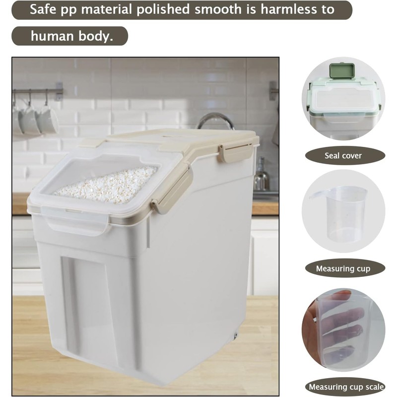 YXQ 25LB Large Flour Storage Container Bin,4 Pack Airtight Plastic